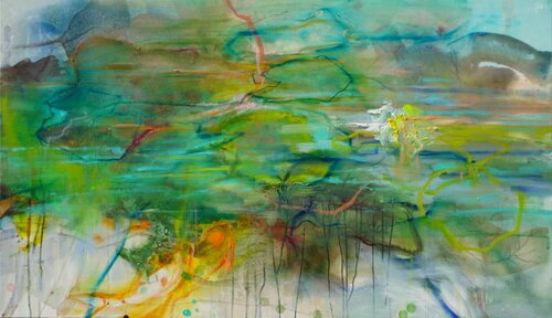 Sommerwasser #2 I Summer Water #2 by Alexandra Hiltl, 회화 for Sale on Singulart