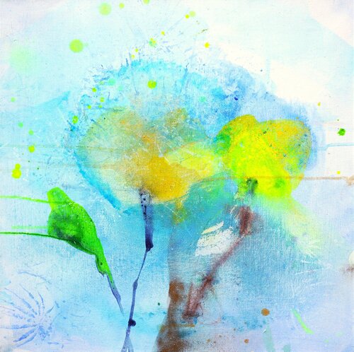 Kleiner Löwenzahn I Little Dandelion by Alexandra Hiltl, 회화 for Sale on Singulart