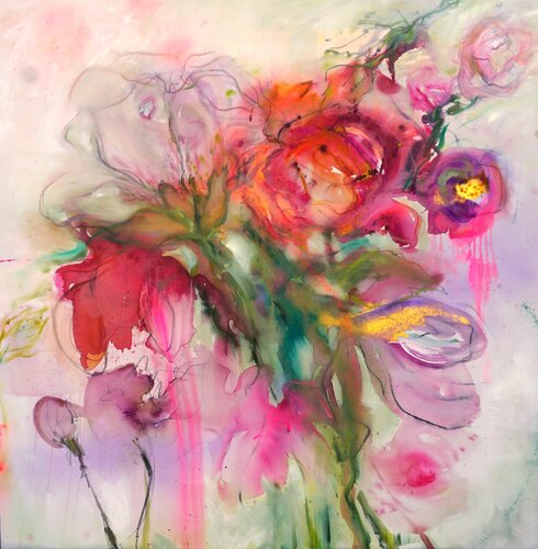Blütenpracht / Splendor of blossoms by Alexandra Hiltl, Painting for Sale on Singulart