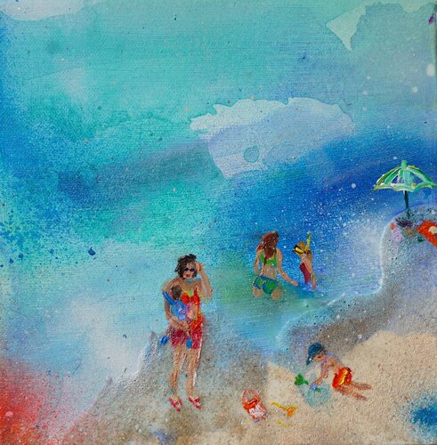 Beach Life 2 I Strandleben 2 de Alexandra Hiltl, Pintura a la venta en Singulart