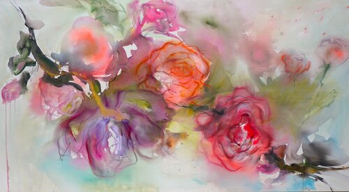 Große Rose von Alexandra Hiltl, Malerei kaufen auf Singulart