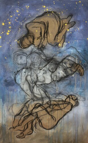 Unterm Sternenzelt I Under the Starry Sky di Alexandra Hiltl, Pittura in vendita su Singulart