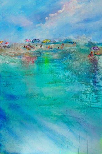 Beach #5 de Alexandra Hiltl, Pintura a la venta en Singulart
