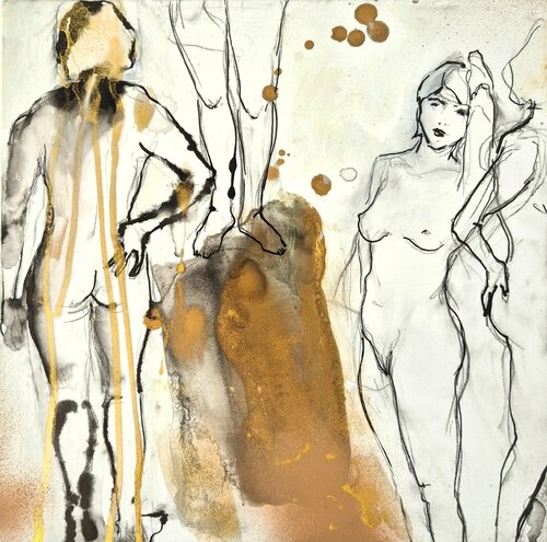 Cafe au Lait 2 van Alexandra Hiltl, Schilderij te koop op Singulart