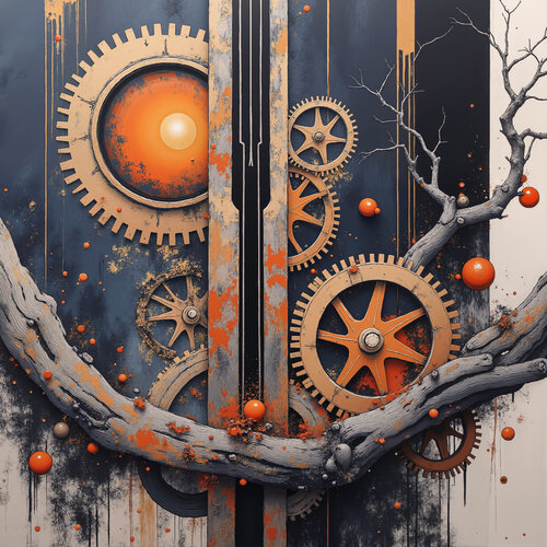 Luminance of the Withered Branch Engine di Dan Obana, Stampa in vendita su Singulart