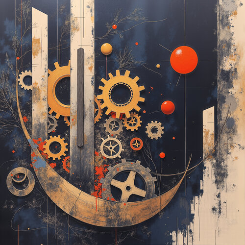 Harmonic Arc of the Celestial Gearring di Dan Obana, Stampa in vendita su Singulart
