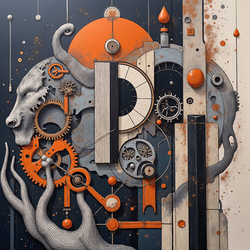 Ritual of the Astral Beast and Gears di Dan Obana, Stampa in vendita su Singulart