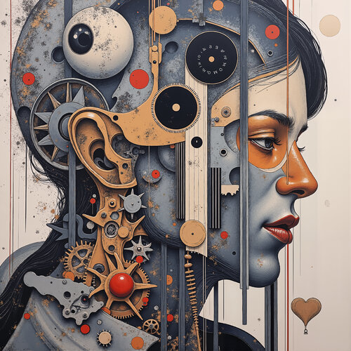 Profile of the Visionary Machine van Dan Obana, Afdruk te koop op Singulart