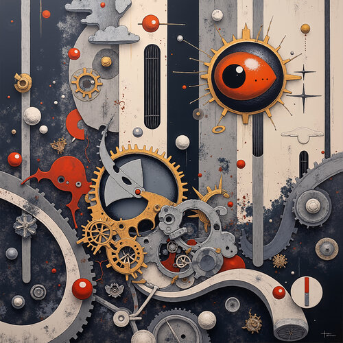Fragments of the Mechanical Dreamscape di Dan Obana, Stampa in vendita su Singulart