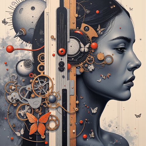 Portrait of an Astral Visionary di Dan Obana, Stampa in vendita su Singulart