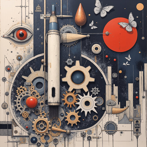 The Mechanized Butterflies and the Tower of Dreams van Dan Obana, Afdruk te koop op Singulart