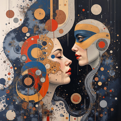 Fantasia of Twin Portraits by Dan Obana, Print for Sale on Singulart