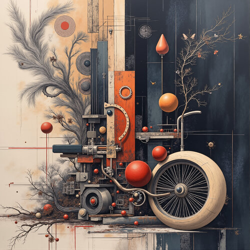 Echo of the Rusted Wheel di Dan Obana, Stampa in vendita su Singulart