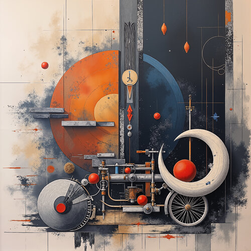The Wheel of Lunar Mechanisms von Dan Obana, Druck kaufen auf Singulart