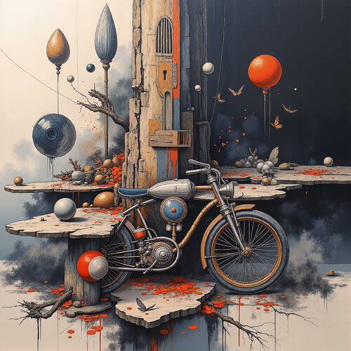 The Traveler of Fractured Layers von Dan Obana, Druck kaufen auf Singulart