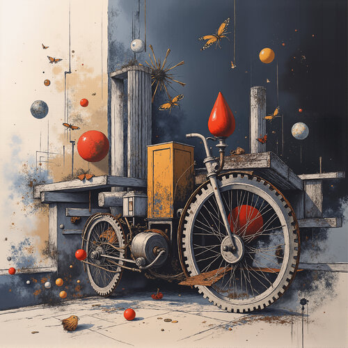 The Mechanism with a Crimson Drop di Dan Obana, Stampa in vendita su Singulart
