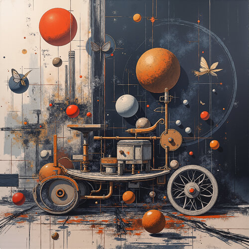 The Observatory Vehicle of Mechanical Planets di Dan Obana, Stampa in vendita su Singulart