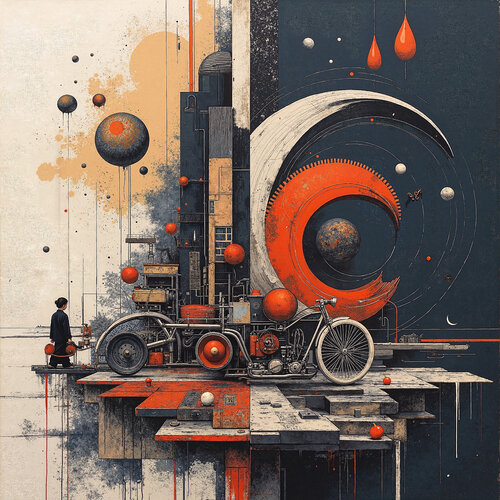 Night Train of Crimson Drops von Dan Obana, Druck kaufen auf Singulart
