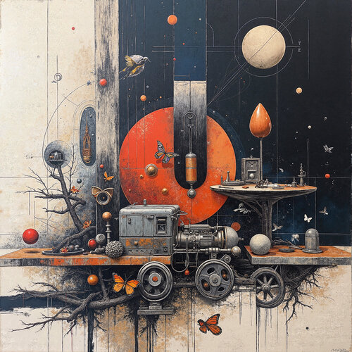 Locomotive of Entwined Roots von Dan Obana, Druck kaufen auf Singulart