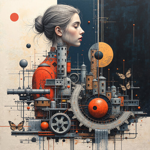 Portrait of a Silent Mechanism von Dan Obana, Druck kaufen auf Singulart