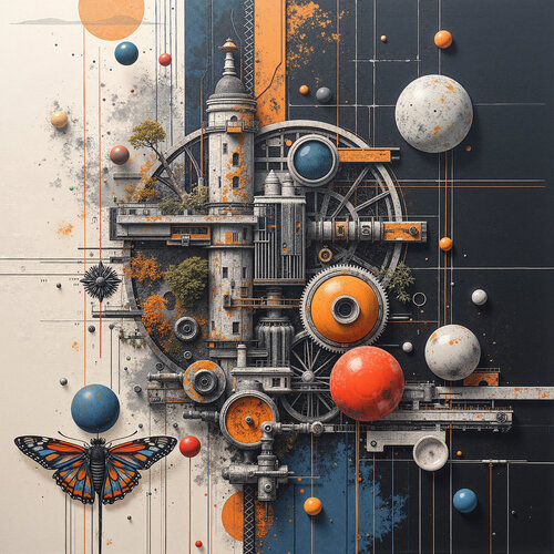 Paradise of Gears von Dan Obana, Druck kaufen auf Singulart