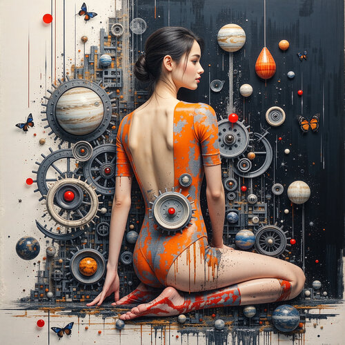 Loom of the Celestial Machine van Dan Obana, Afdruk te koop op Singulart