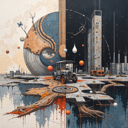 Dream of the Bipolar City di Dan Obana, Stampa in vendita su Singulart