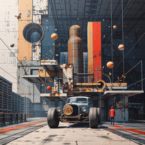 The Voyager of Silent Rust di Dan Obana, Stampa in vendita su Singulart