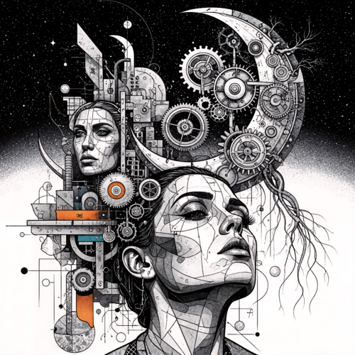 Mechanical Dream Beneath the Moon von Dan Obana, Druck kaufen auf Singulart