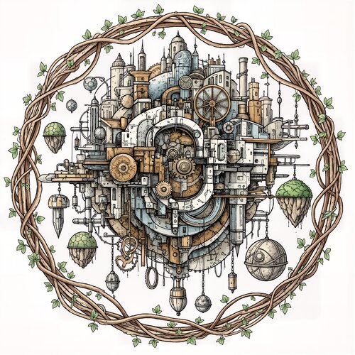 Construct Adrift in Space de Dan Obana, Impresión a la venta en Singulart