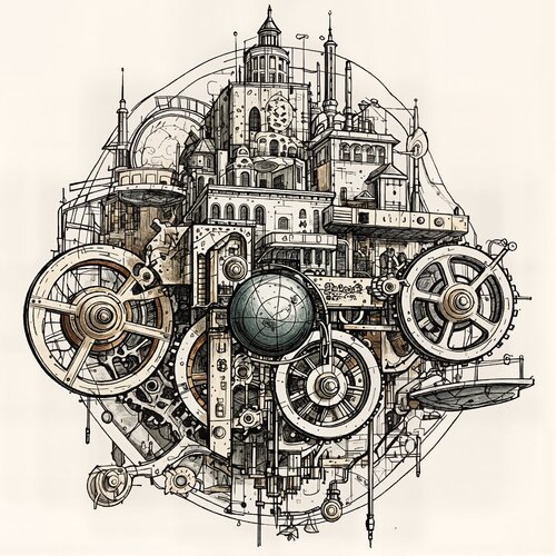 The Mechanism of Time di Dan Obana, Stampa in vendita su Singulart