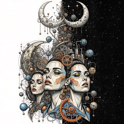 Mechanism of Blue Reverie von Dan Obana, Druck kaufen auf Singulart