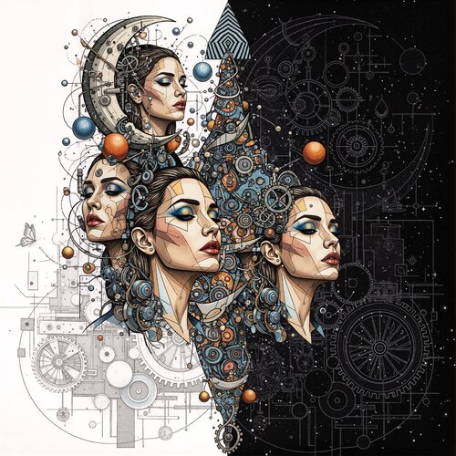 The Terminal Lunar Clock di Dan Obana, Stampa in vendita su Singulart