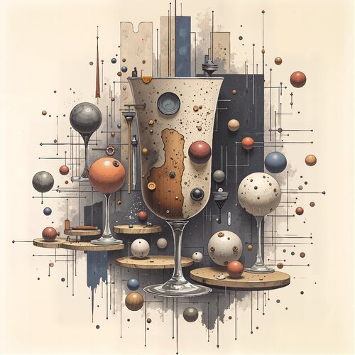 Glass of the Foaming Stratum von Dan Obana, Druck kaufen auf Singulart