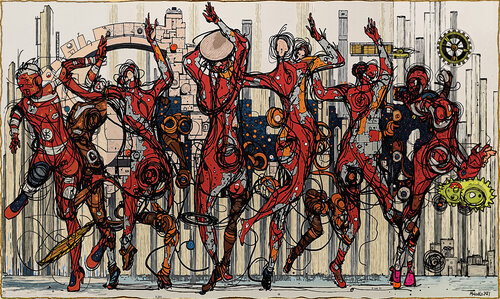 Wild Dance in the City de Dan Obana, Impresión a la venta en Singulart