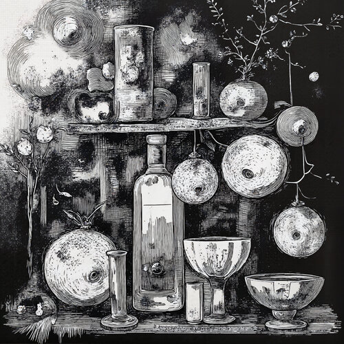 Memory Fruits and the Silent Bottle by Dan Obana, 인쇄 for Sale on Singulart