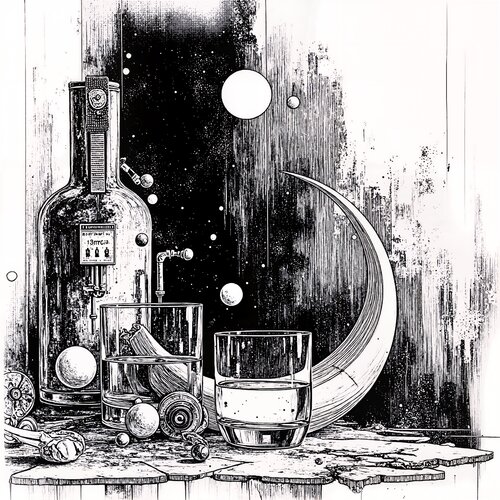 Lunar Mechanism of the Glass de Dan Obana, Impresión a la venta en Singulart