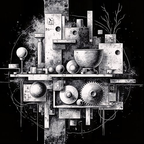 Silent Altar of the Mechanical City van Dan Obana, Afdruk te koop op Singulart