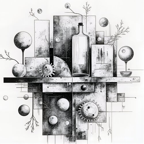 Silent Array of the Bottled Strata van Dan Obana, Afdruk te koop op Singulart