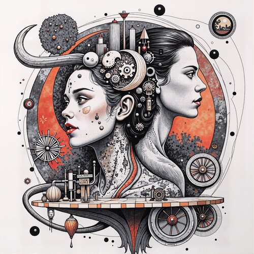 Portrait of Split Thought von Dan Obana, Druck kaufen auf Singulart