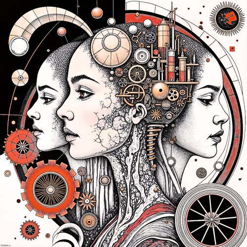 Three Consciousnesses on a Slice of Time von Dan Obana, Druck kaufen auf Singulart