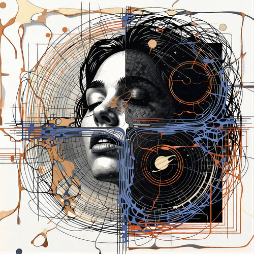 The Face as a Star Map di Dan Obana, Stampa in vendita su Singulart