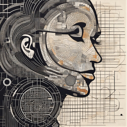 The Profile of Submerged Thought di Dan Obana, Stampa in vendita su Singulart