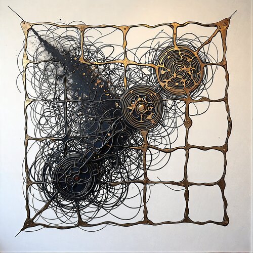 Interwoven Gravitational Lattice di Dan Obana, Stampa in vendita su Singulart