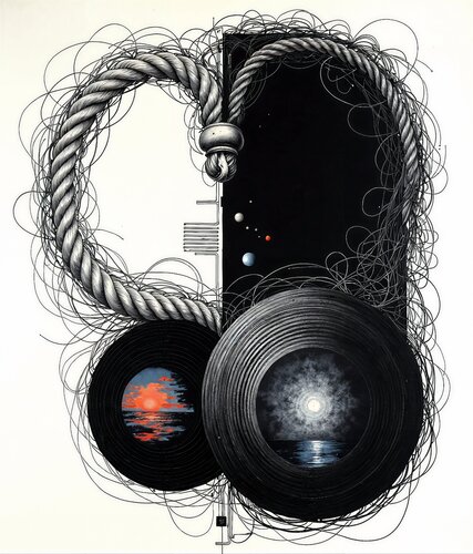 Dawn at the Infinite Node of Connection di Dan Obana, Stampa in vendita su Singulart