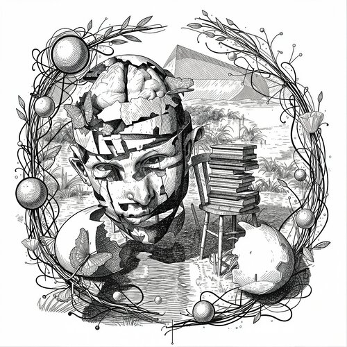 Deep Thinking Process 2018 di Dan Obana, Stampa in vendita su Singulart