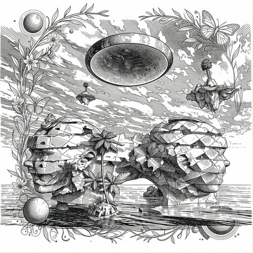 End of Cosmos Islands2 2018 di Dan Obana, Stampa in vendita su Singulart