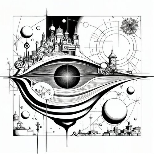 The City That Gazes Back di Dan Obana, Stampa in vendita su Singulart