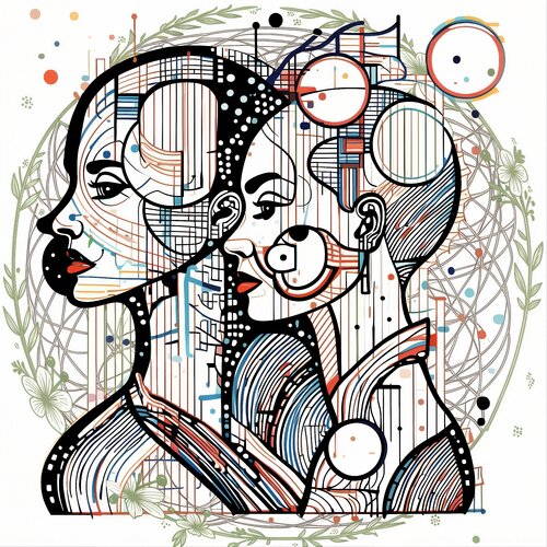 Between Overlapping Gazes von Dan Obana, Druck kaufen auf Singulart