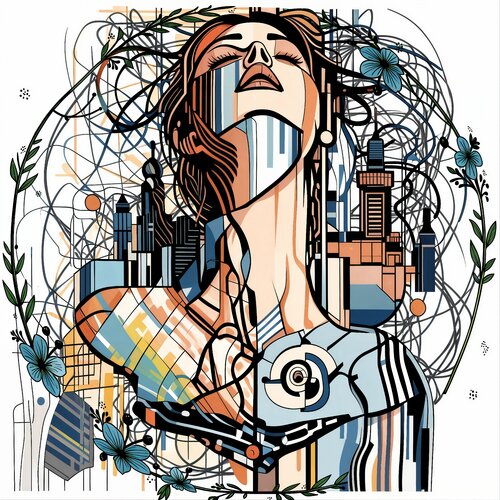 A Profile Draped in Time von Dan Obana, Druck kaufen auf Singulart
